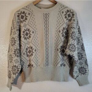 ❤️ Rrrrruss Vintage Snowflake Knit Sweater